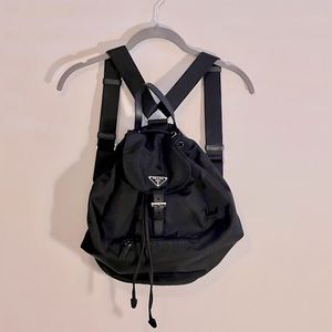 Prada / Black Tessuto Nylon Backpack